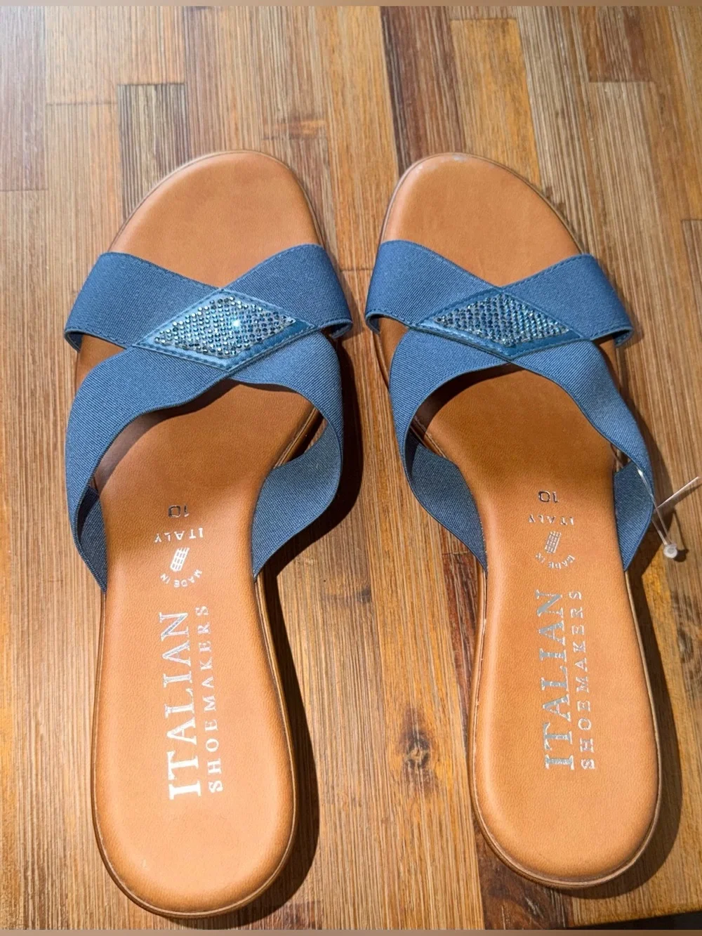 Italian Shoemakers Wedge Sandals With Crisscross Straps Women’s NEW